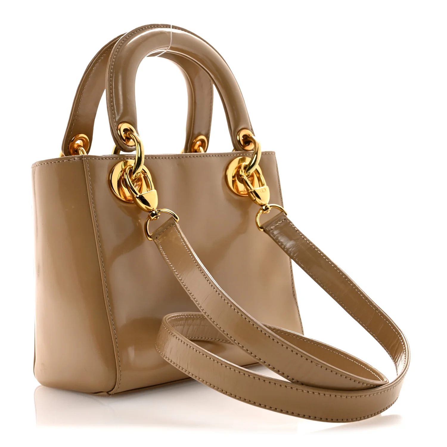 Patent Mini Lady Dior Beige - Top Club