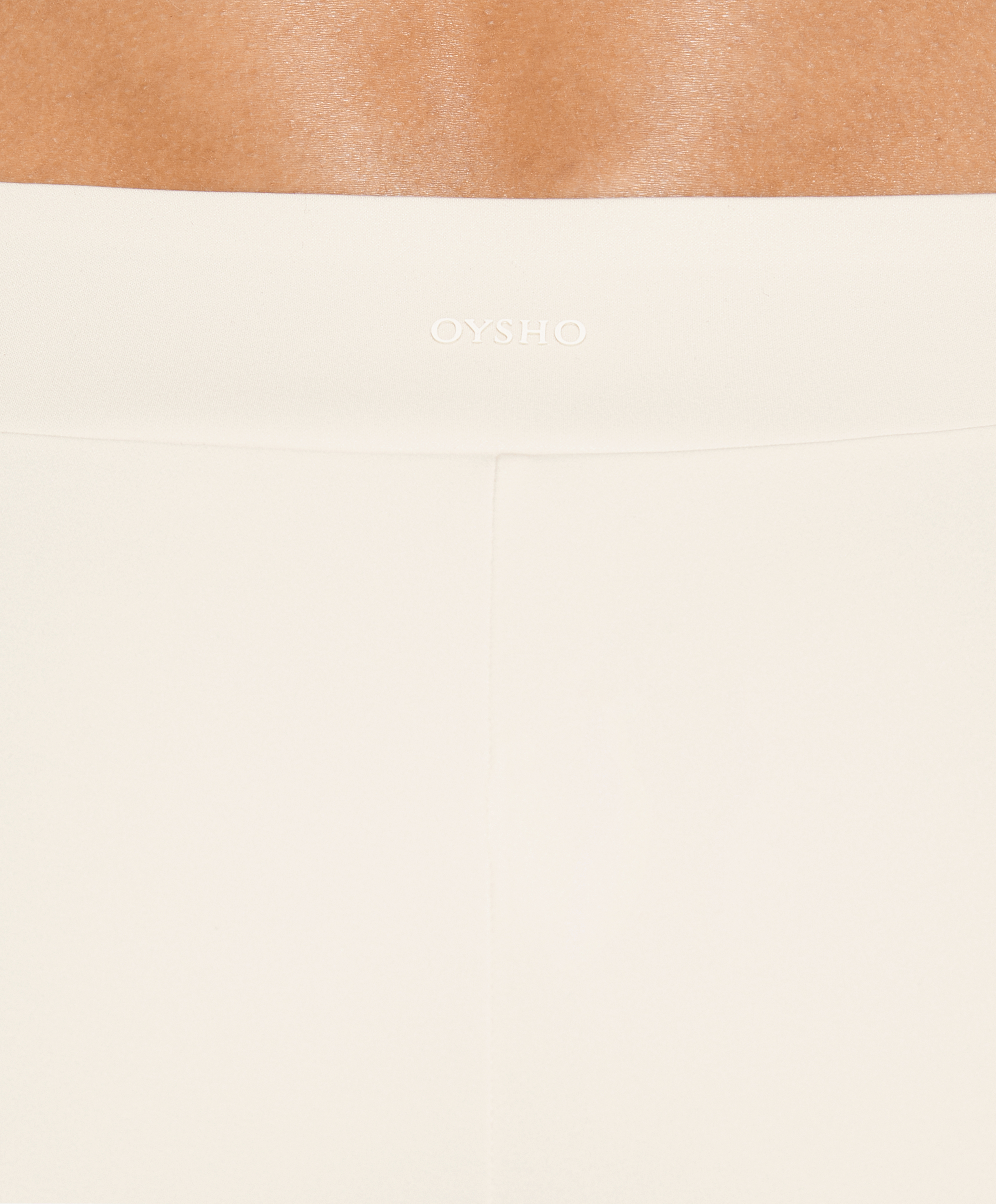 OYSHO Neoprene-effect low-rise flare trousers