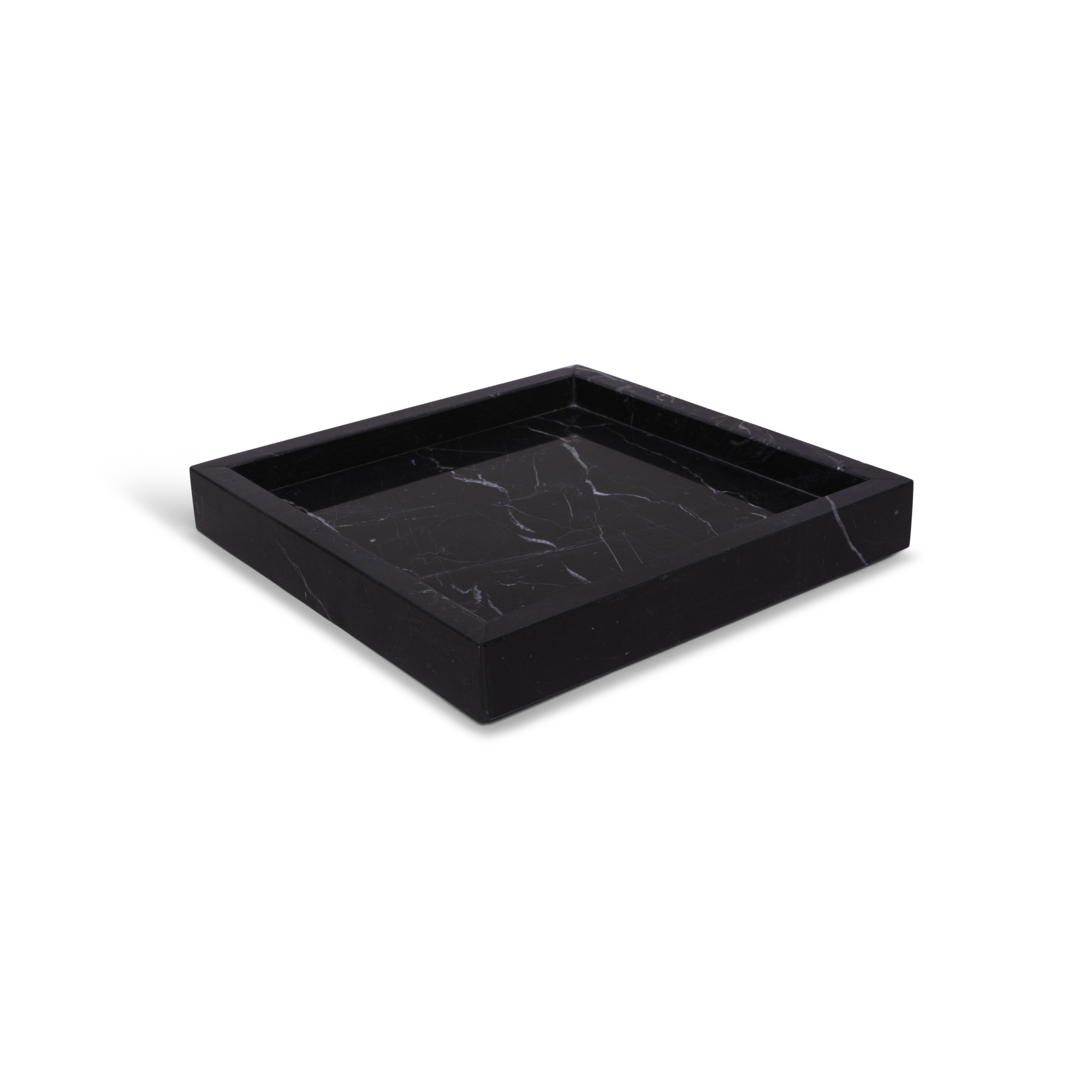 Marmer dienblad zwart 30x30cm