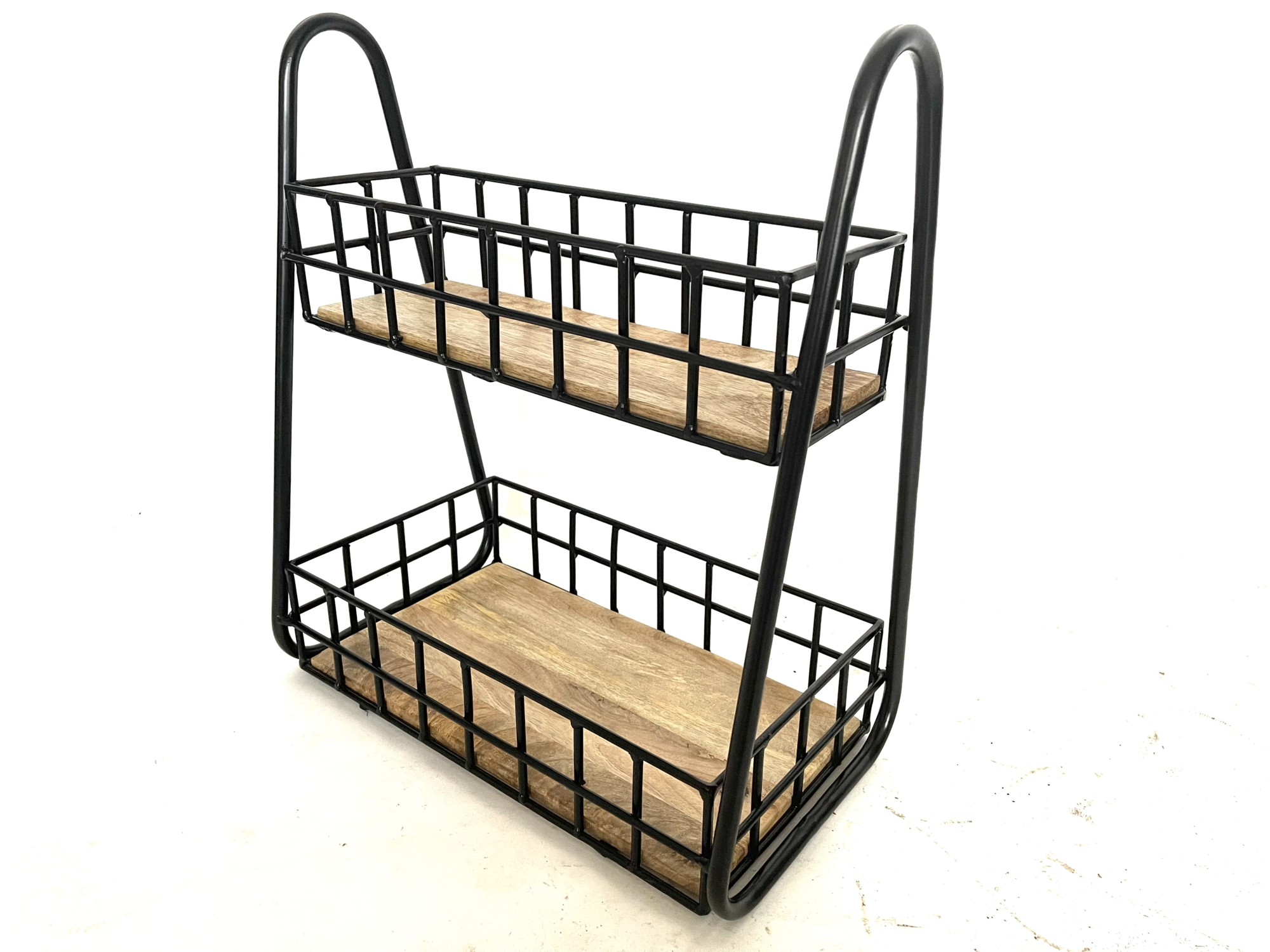 Rack iron /wood 44x25H50cm