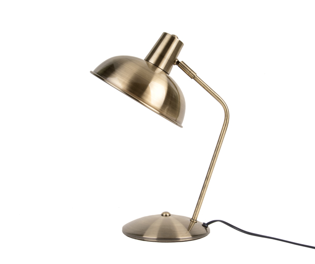 Table lamp Hood brushed gold plated iron