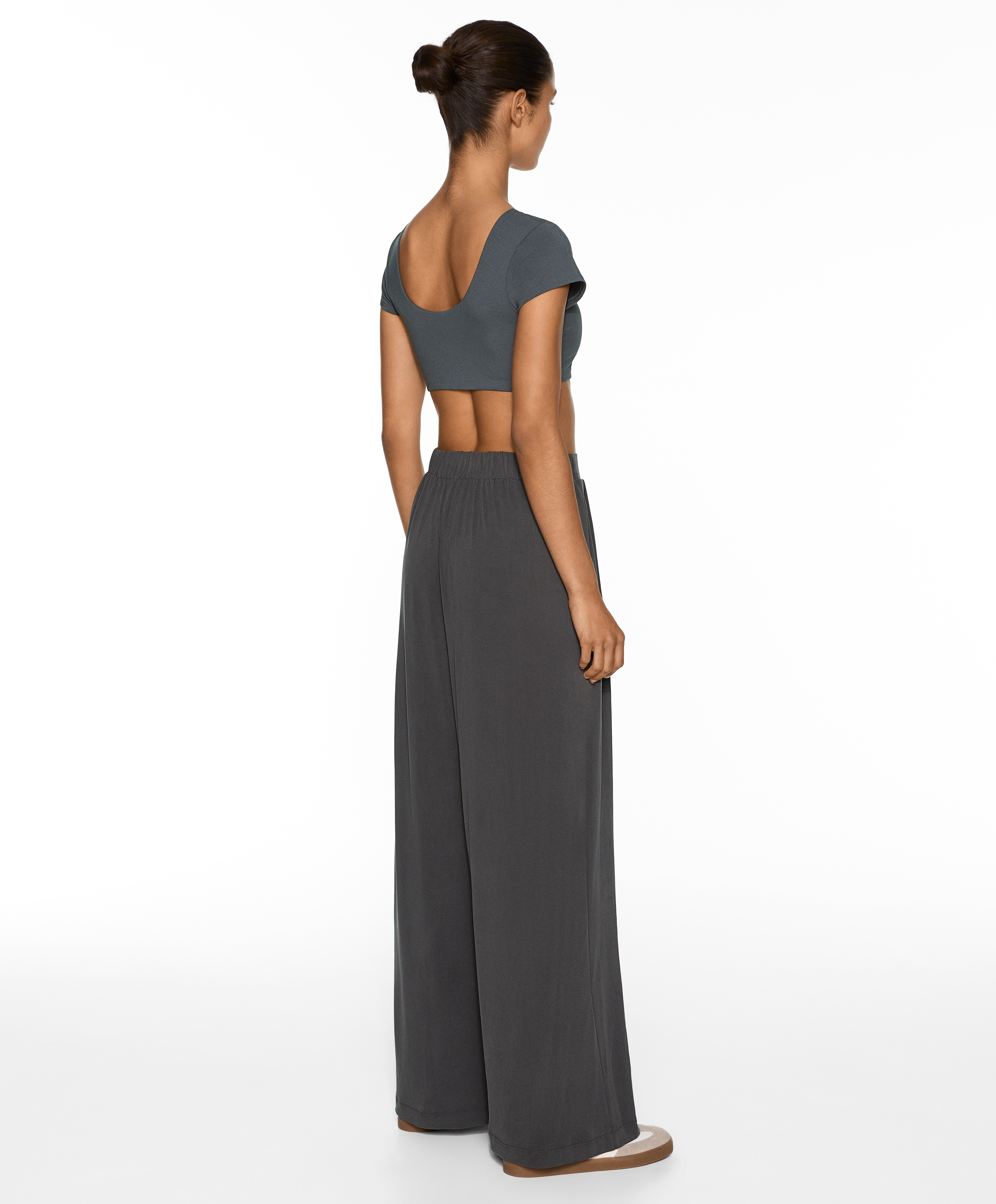 OYSHO Short-sleeved bra top with modal