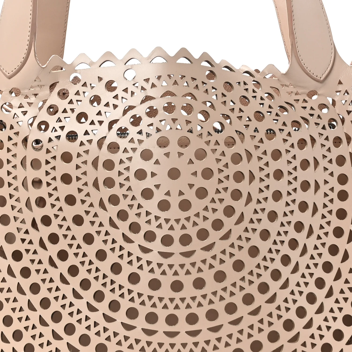 Calfskin Laser Cut Tote Sable - Top Club