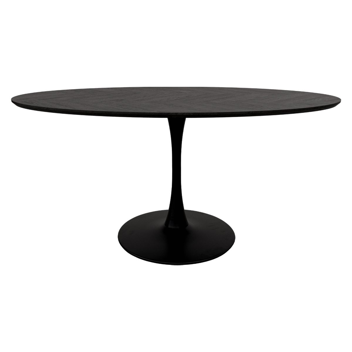 Kick Eettafel Jari ovaal zwart