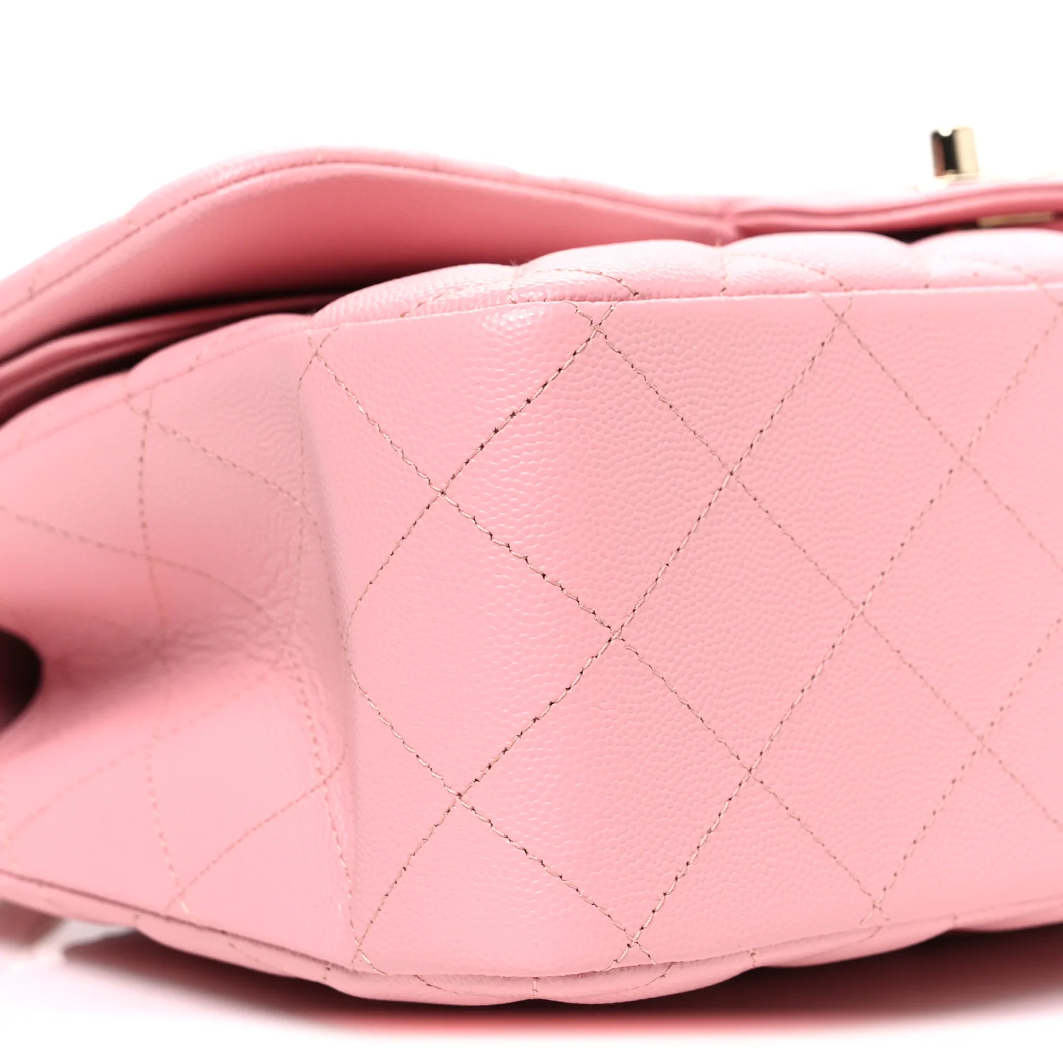 Caviar Quilted Jumbo Double Flap Pink - Top Club