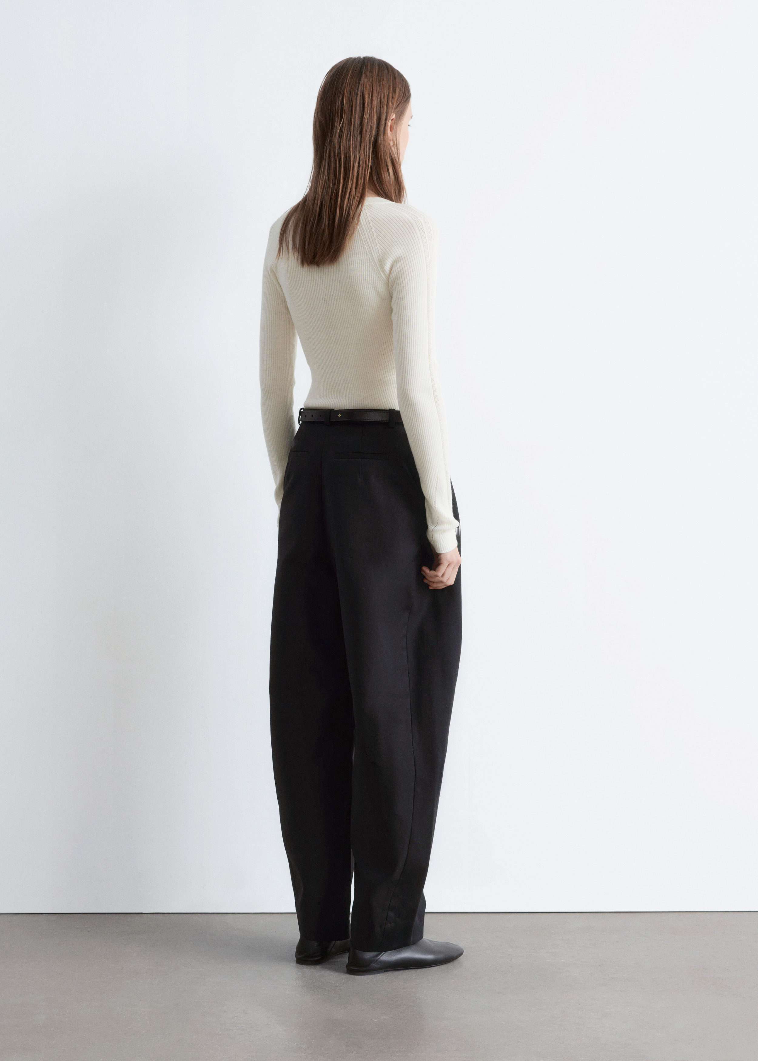 & Other Stories HALF-PLACKET MERINO WOOL TOP