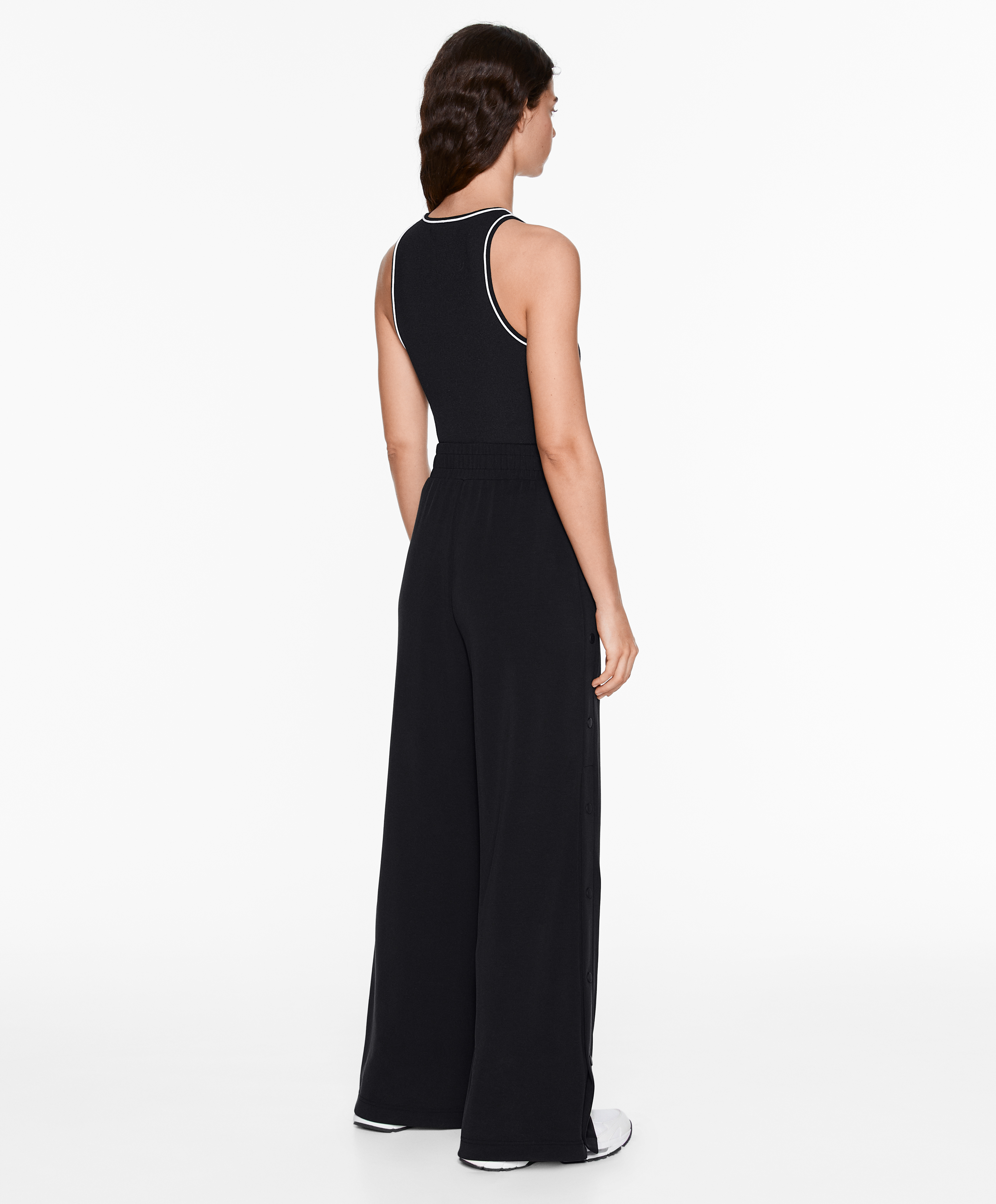 OYSHO Knit sleeveless top with contrast trim