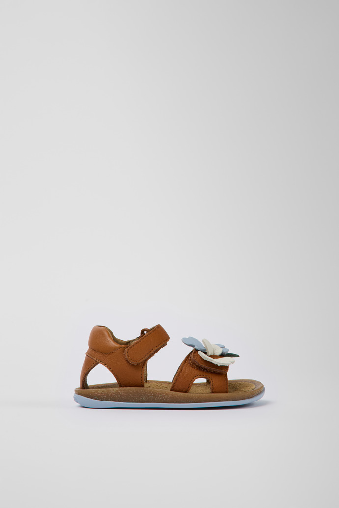 Twins Brown Leather Sandals for Boys