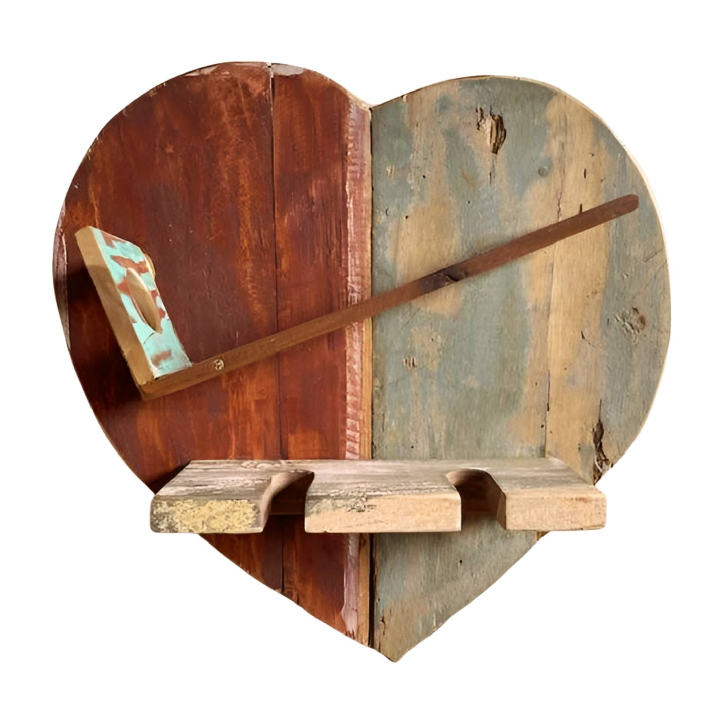 Flessen kistje Hart bottle wallhanger (80368)