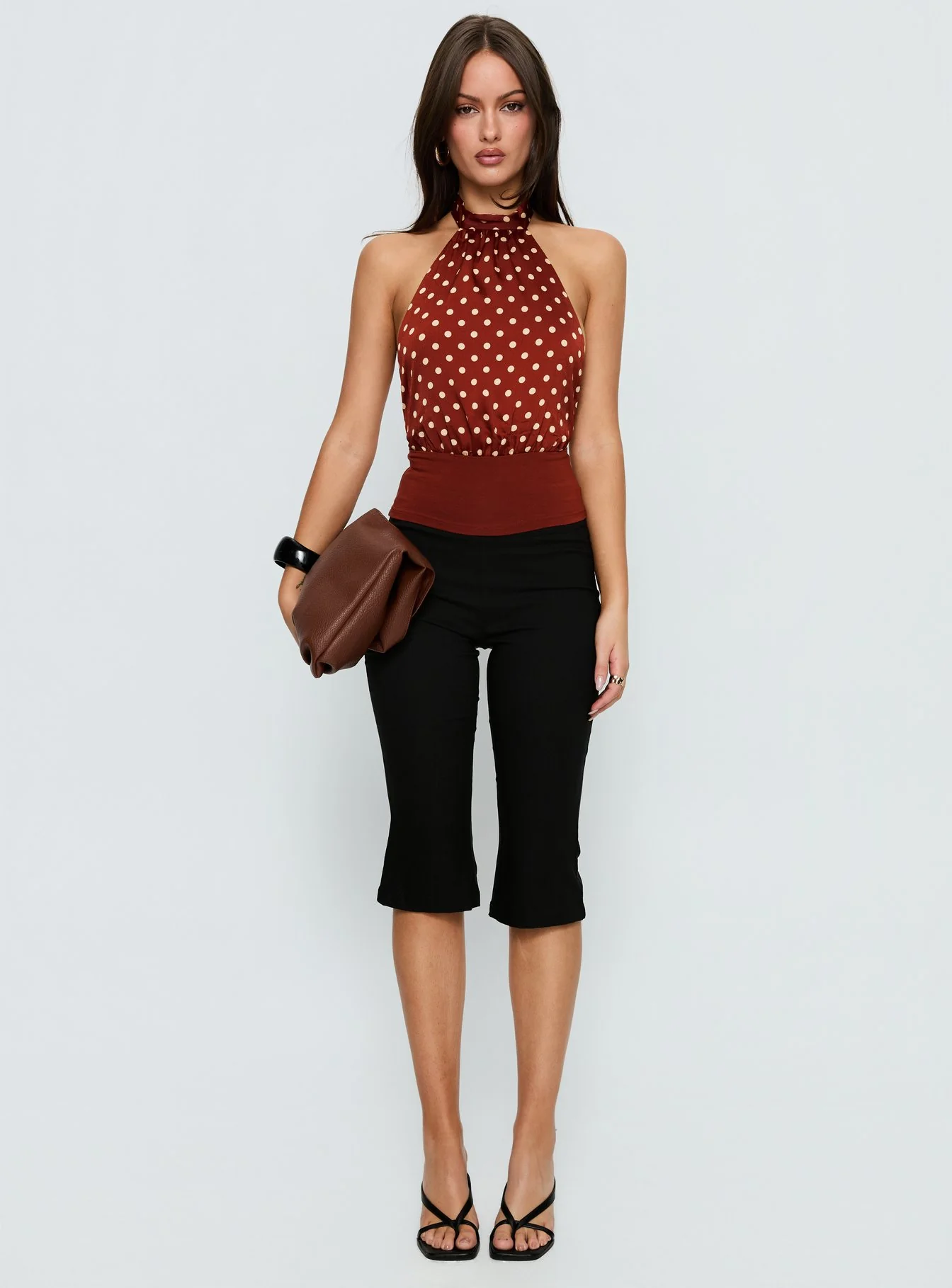 Rania Top Polka Burnt Red