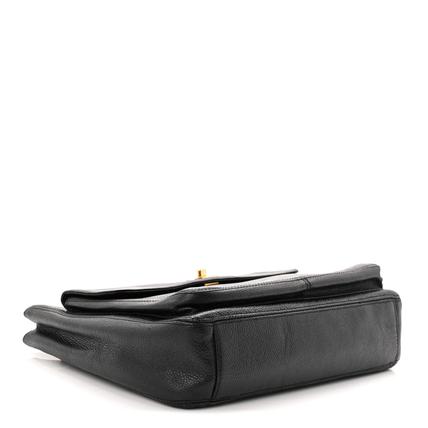 Caviar Flap Shoulder Bag Black - Top Club
