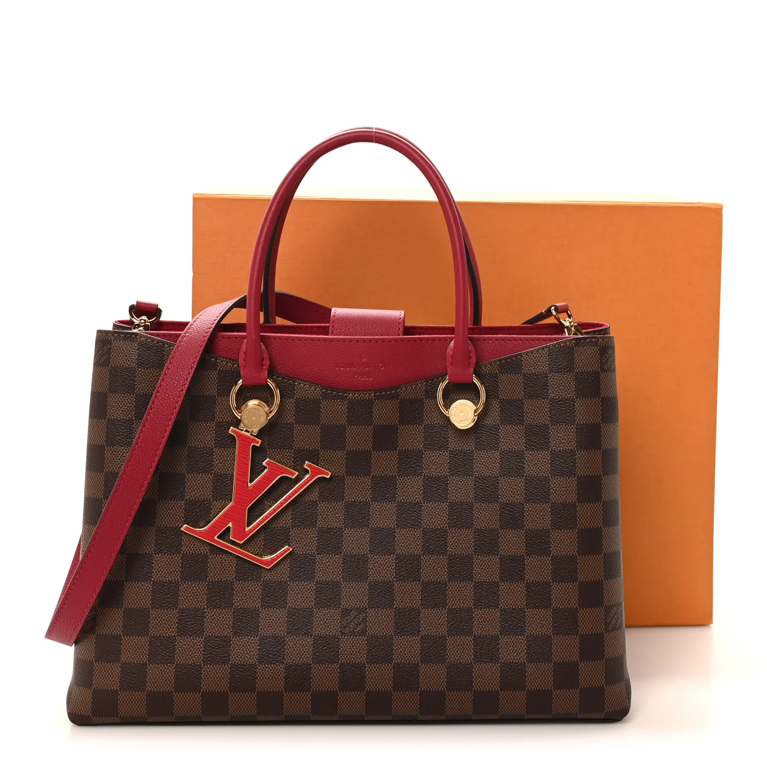 Damier Ebene LV Riverside Lie De Vin - Top Club