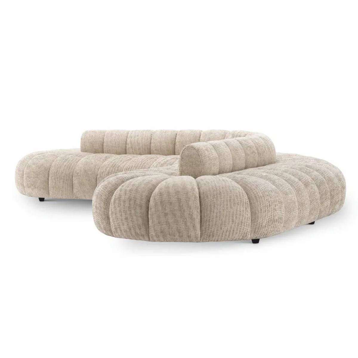 Luxury sofa beige / black 331 cm - luxury hotel furniture