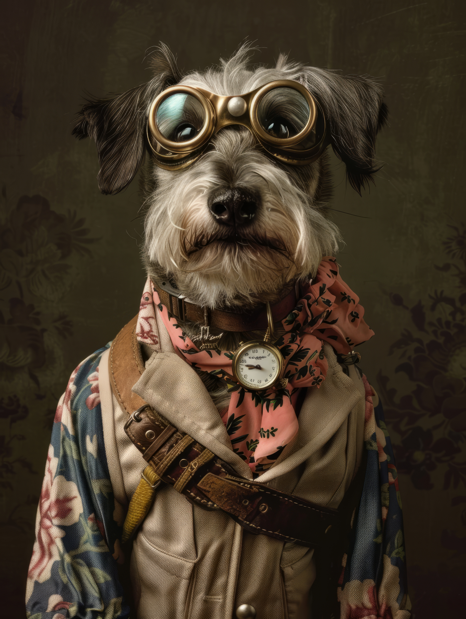 Canvas schilderij van een Ierse Terrier 100x200 cm