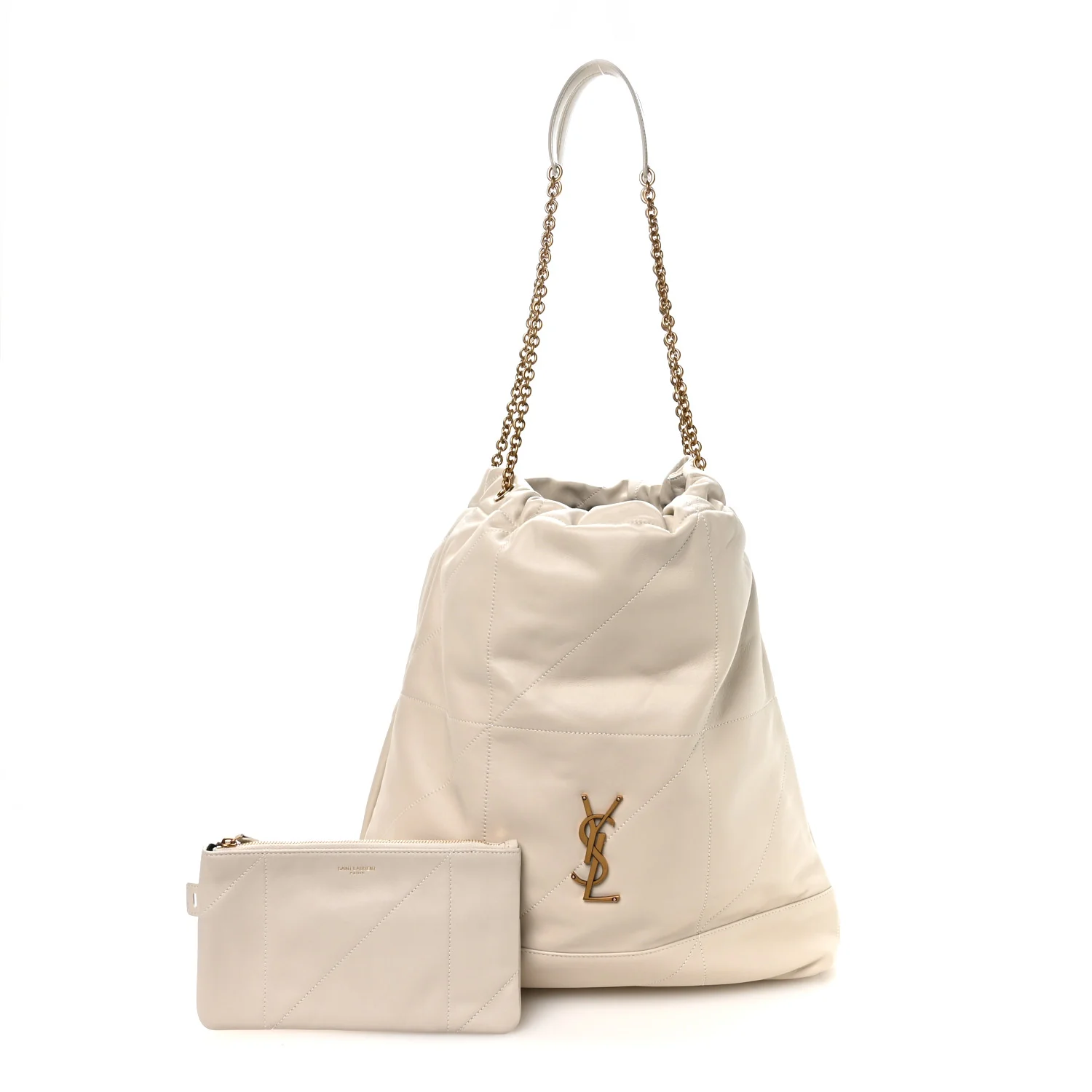 Lambskin Matelasse Monogram Large Jamie 4.3 Pochon Crema Soft - Top Club