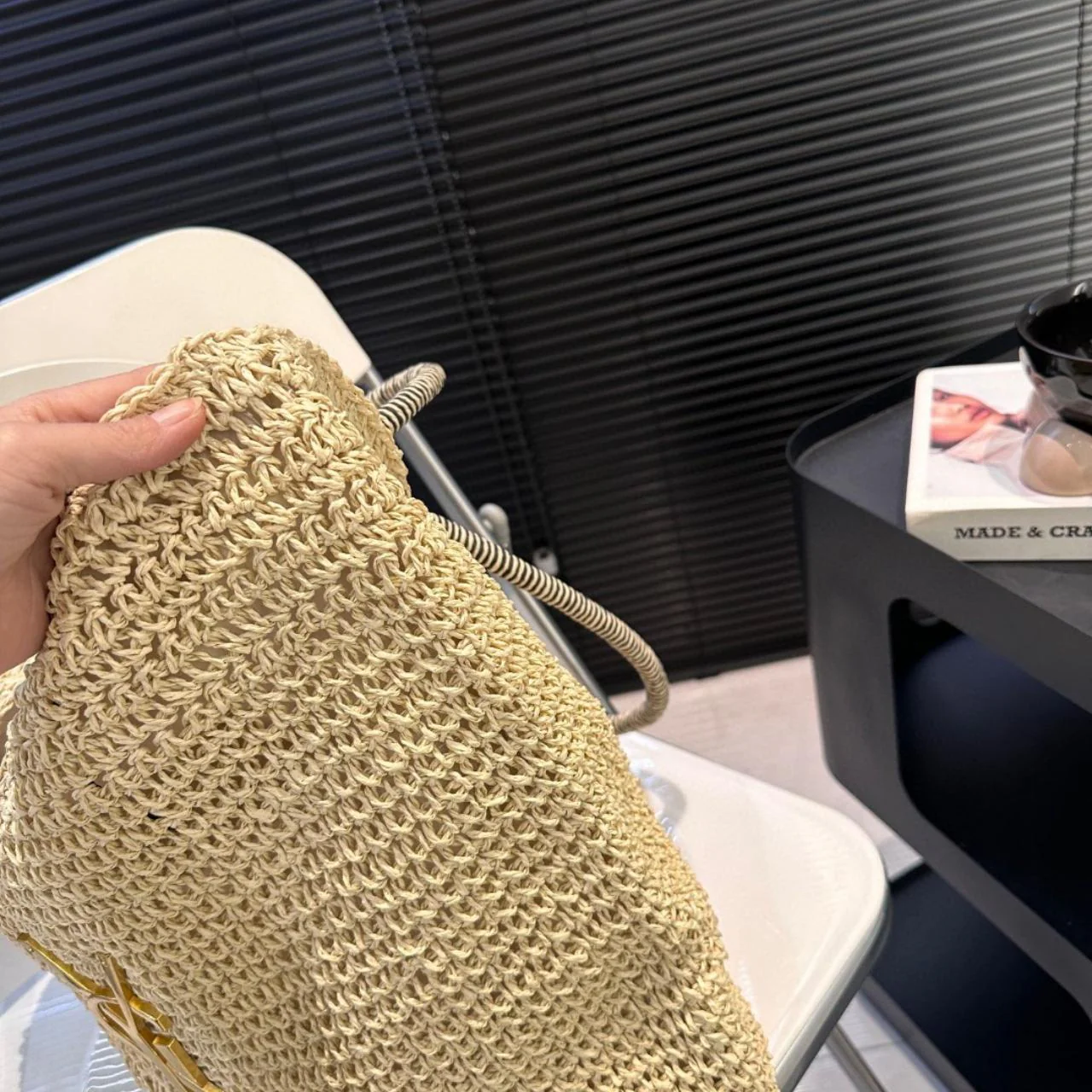 SAINT LAURENT YSL Raffia Bag - Top Club