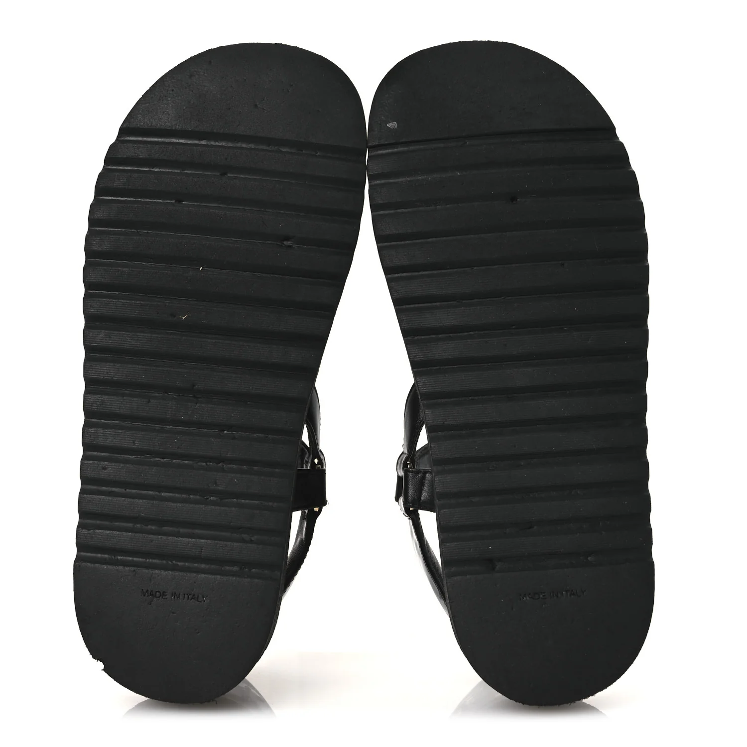 Lambskin Patent Logo Platform Sandals 39 Black - Top Club