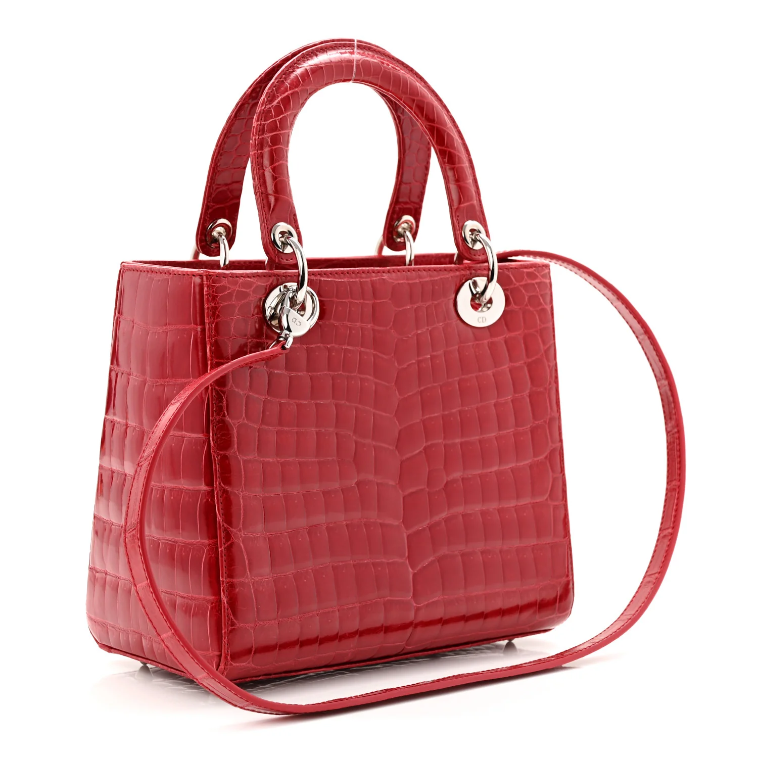 Alligator Medium Lady Dior Red - Top Club