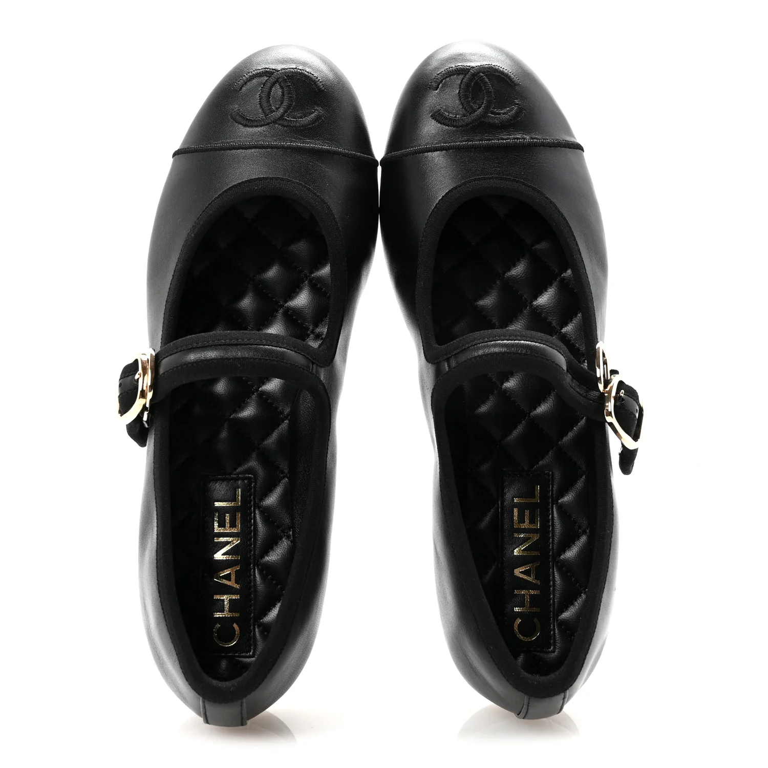 Lambskin Mary Jane Flats 36.5 Black