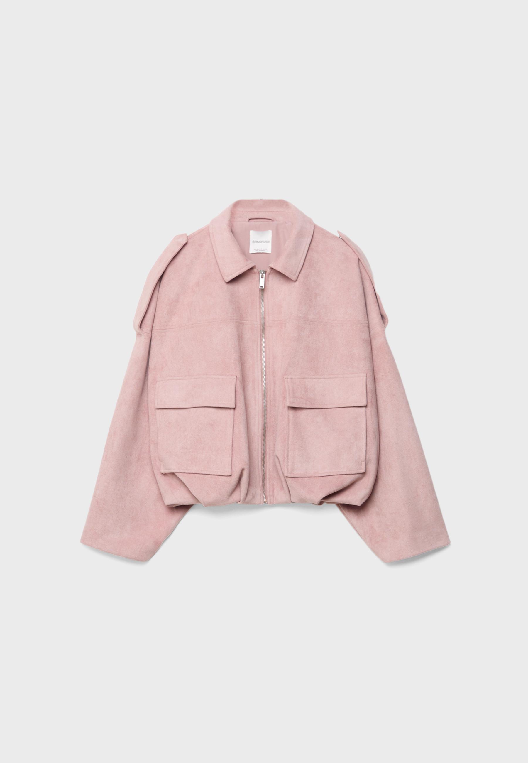 FAUX SUEDE BOMBER JACKET