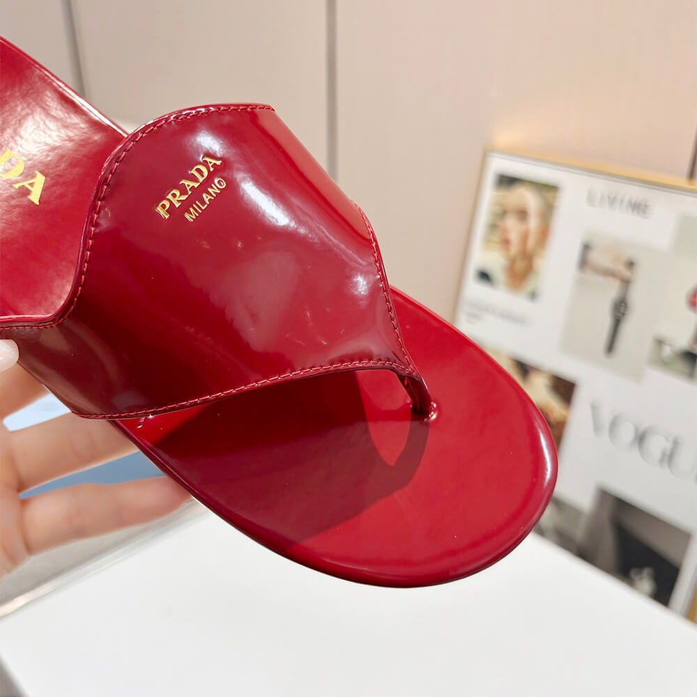 Prada Brushed leather thong sandals - Top Club