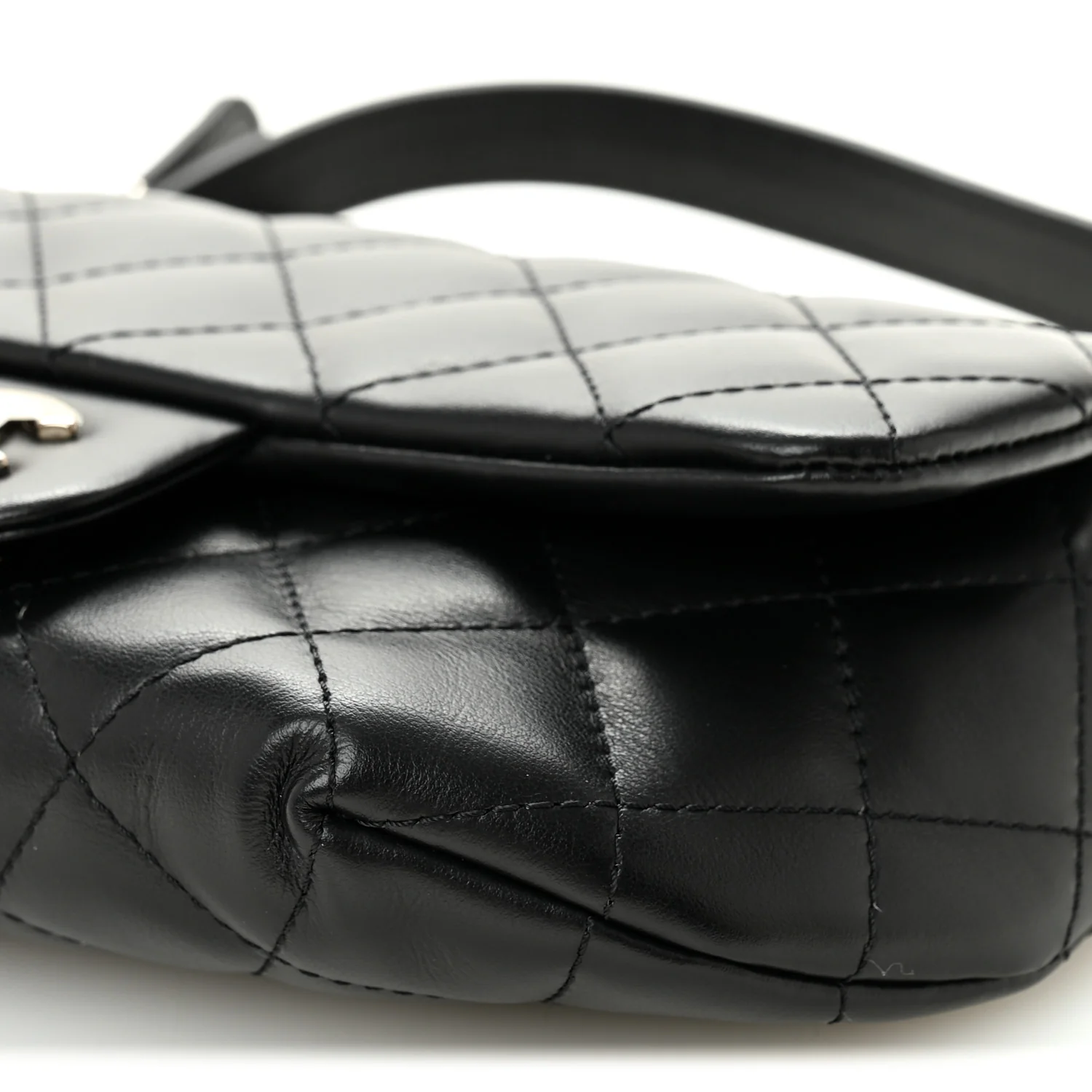 Calfskin Quilted CC Uniform Flap Belt Bag Black - Top Club