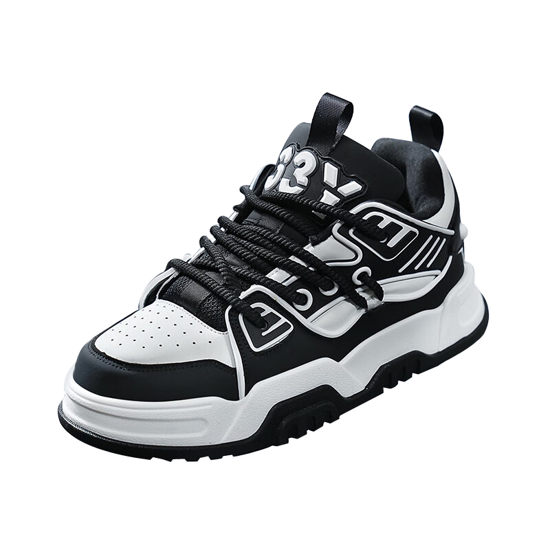 Men Casual Lace Up Shoes Black