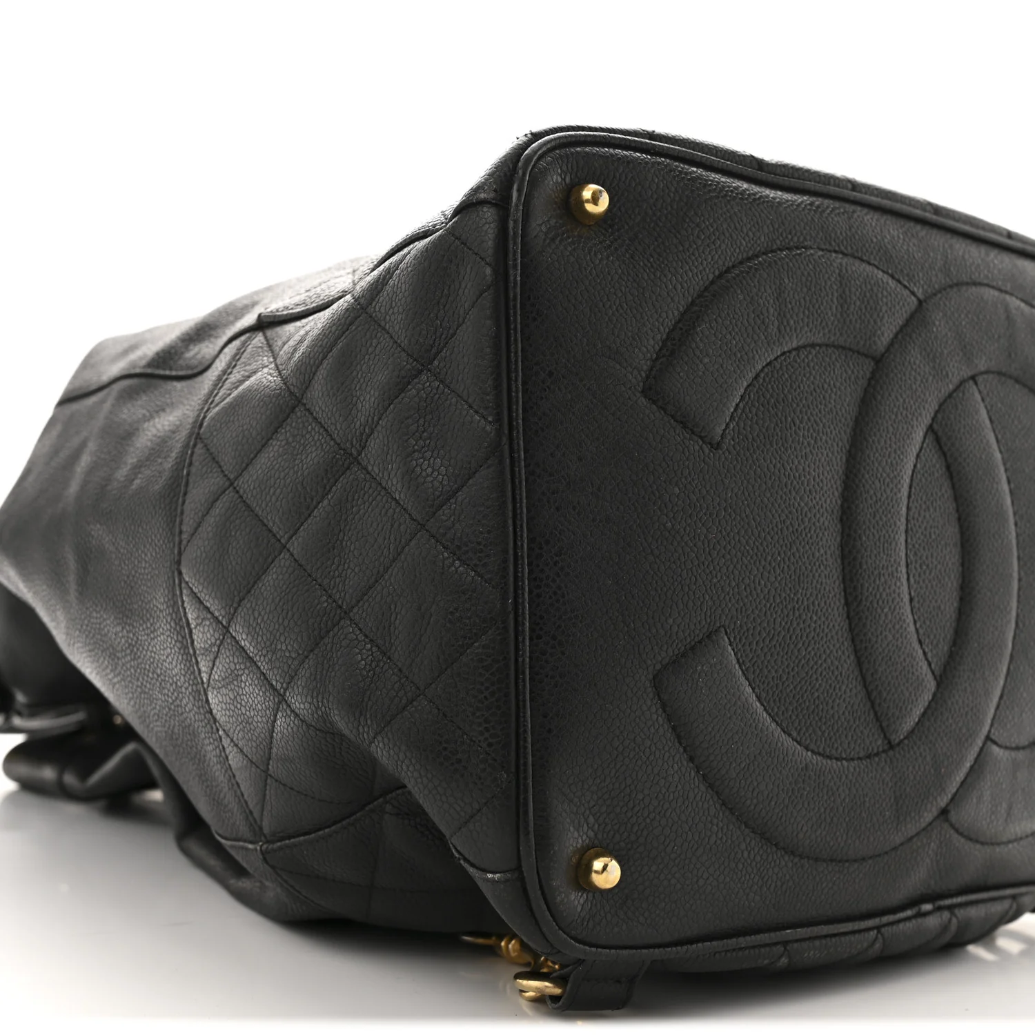 Caviar Quilted Drawstring Backpack Black - Top Club