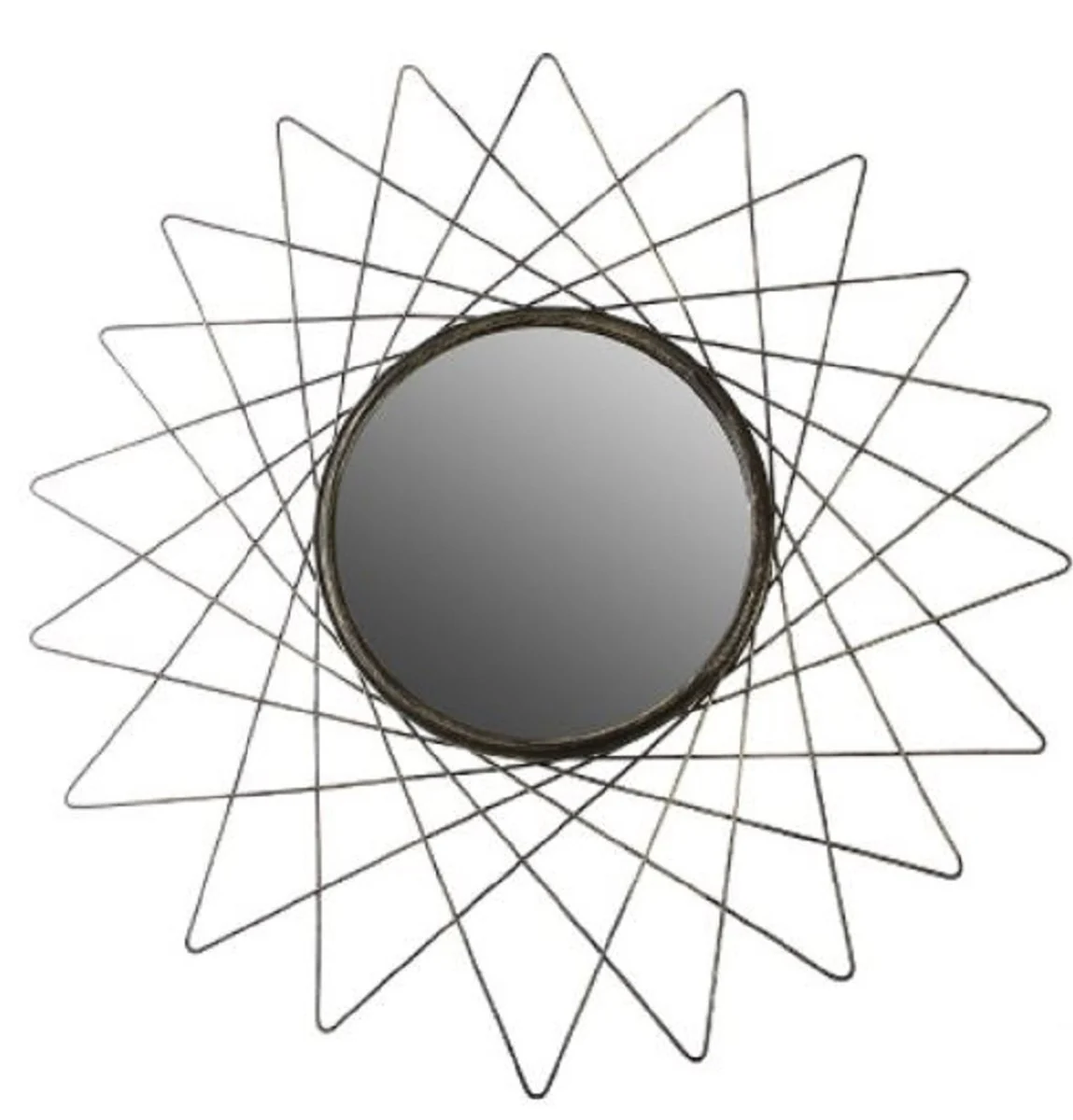 Designer wall mirror antique gold colored Ø 60 cm - Designer mirror