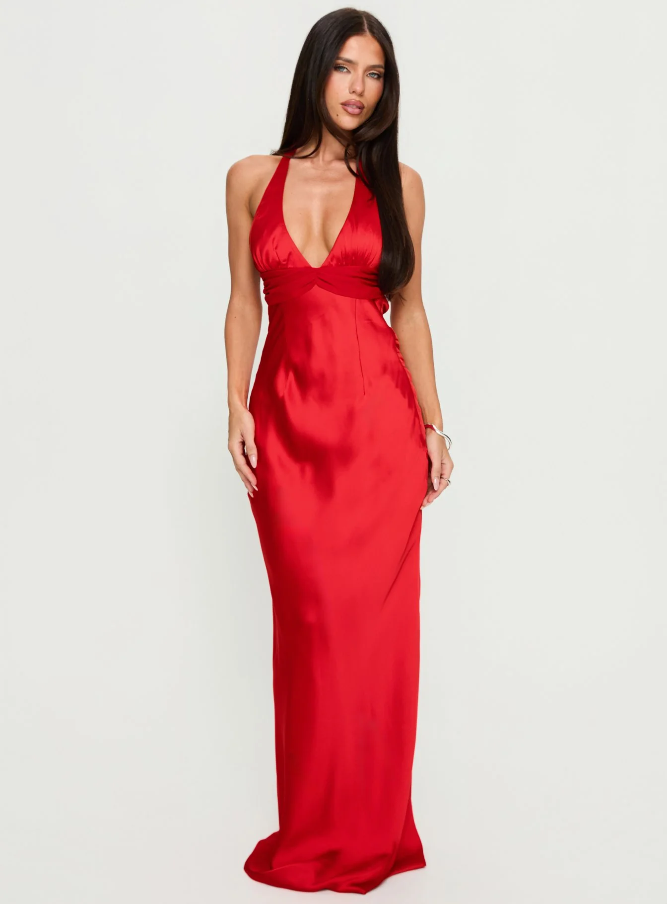 Odyssa Halter Maxi Dress Red