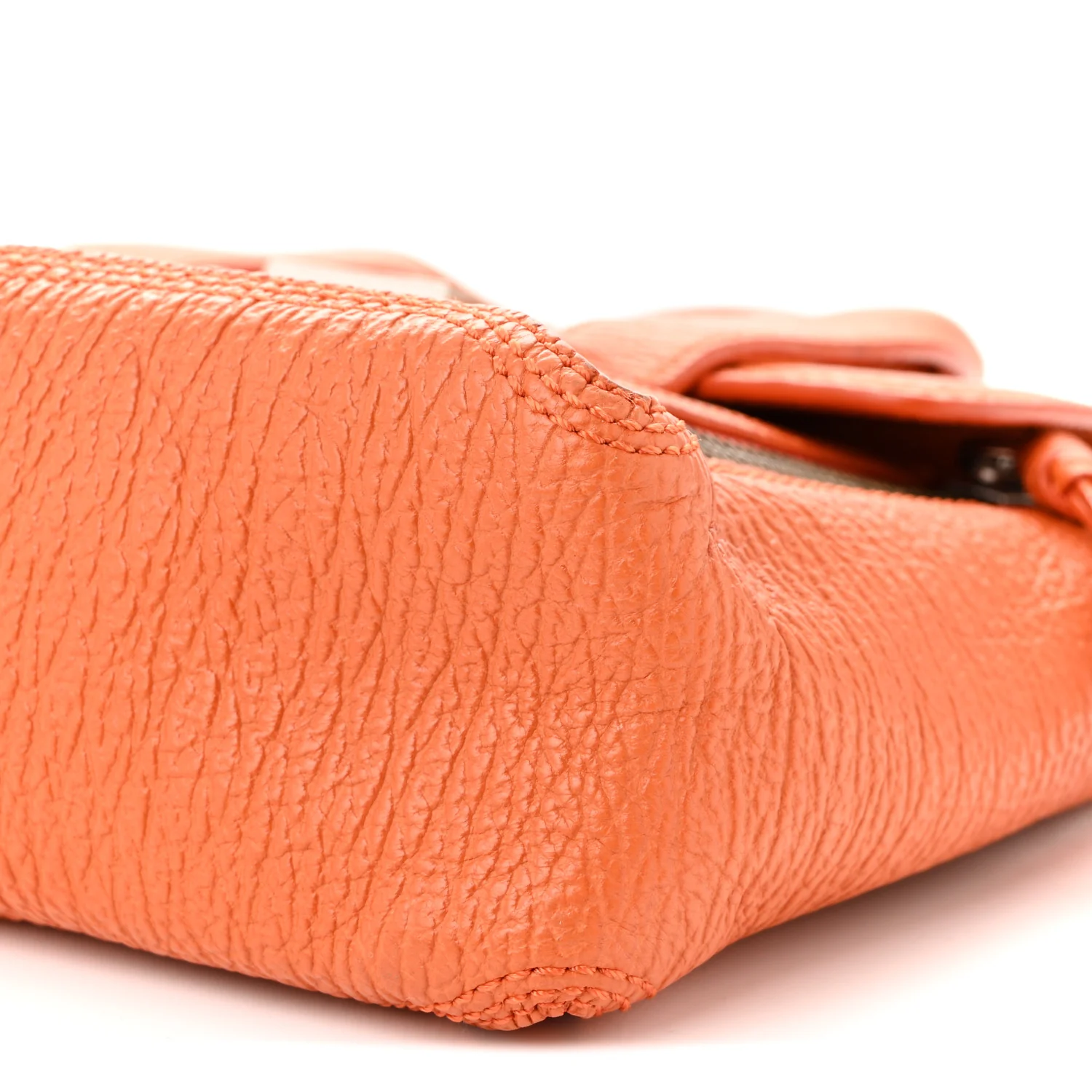 Textured Calfskin Mini Pashli Satchel Orange - Top Club