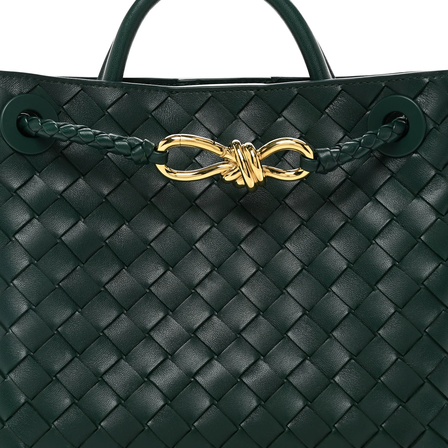 Nappa Intrecciato Small Andiamo Shoulder Bag Emerald Green - Top Club