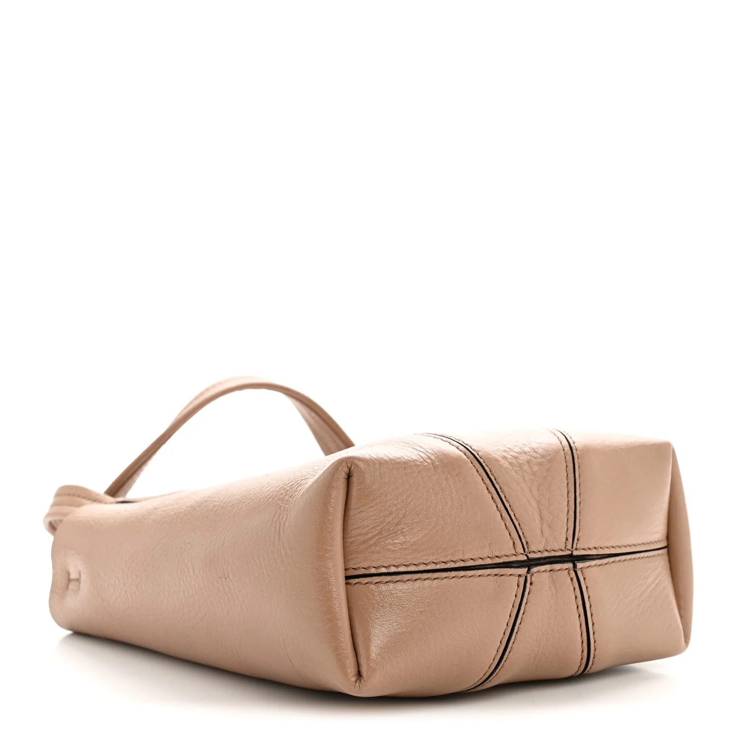 Grained Calfskin Small Spin Tote Woodrose - Top Club