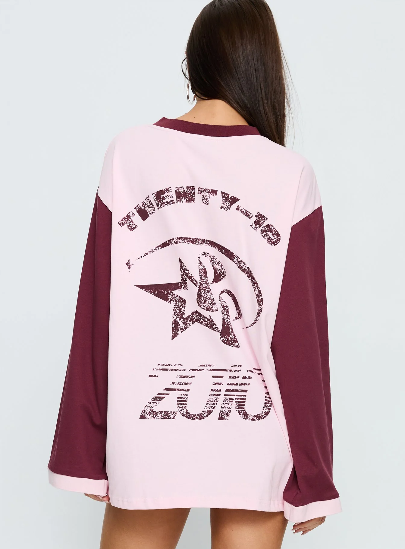 Starletta Long Sleeve Moto Top Pink