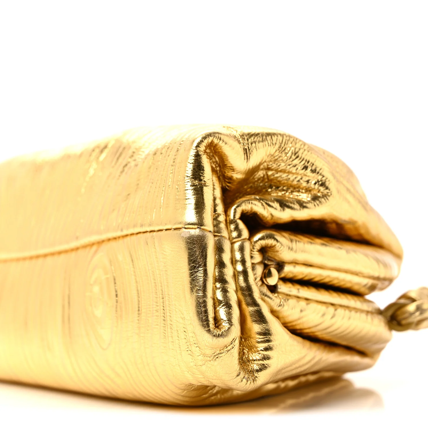Metallic Bark Calfskin The Mini Pouch Gold - Top Club