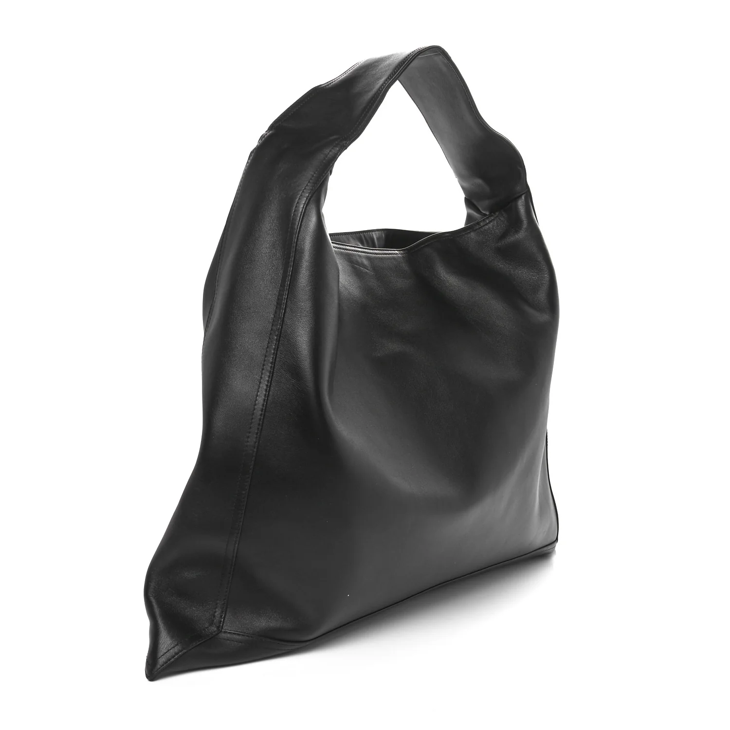 Silky Calfskin Large Hop Black - Top Club
