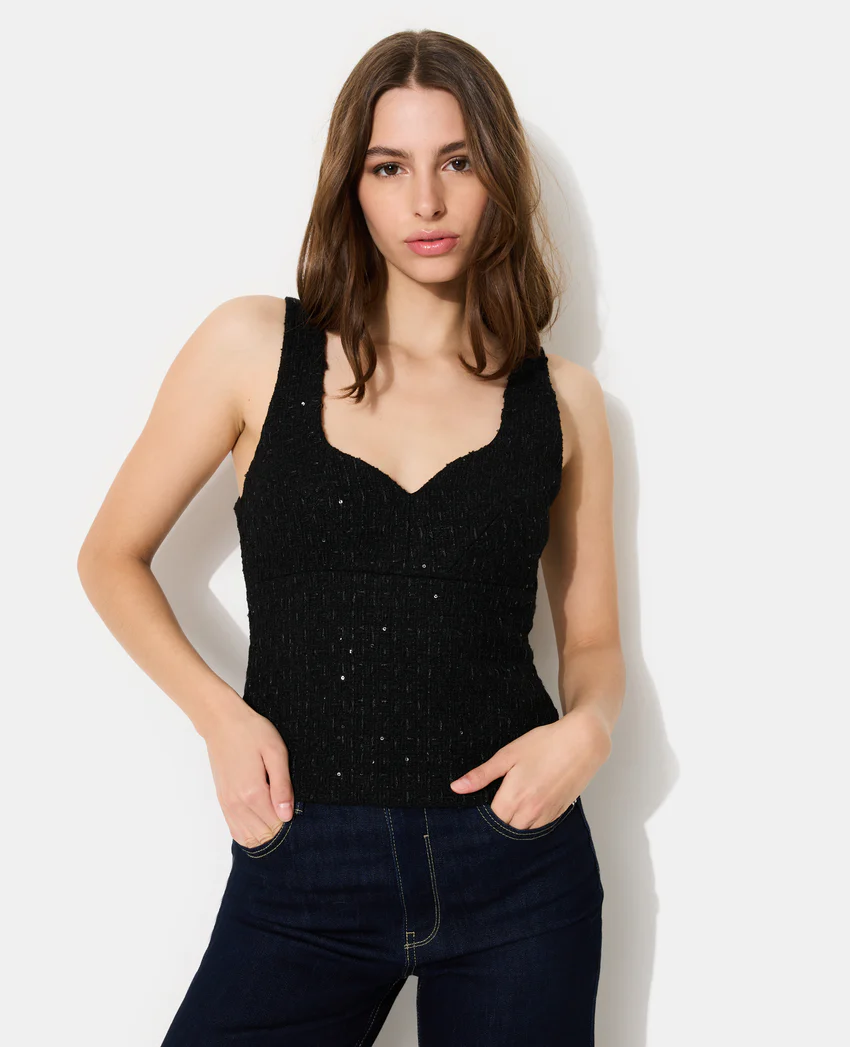 Pimkie Top en tweed avec sequins