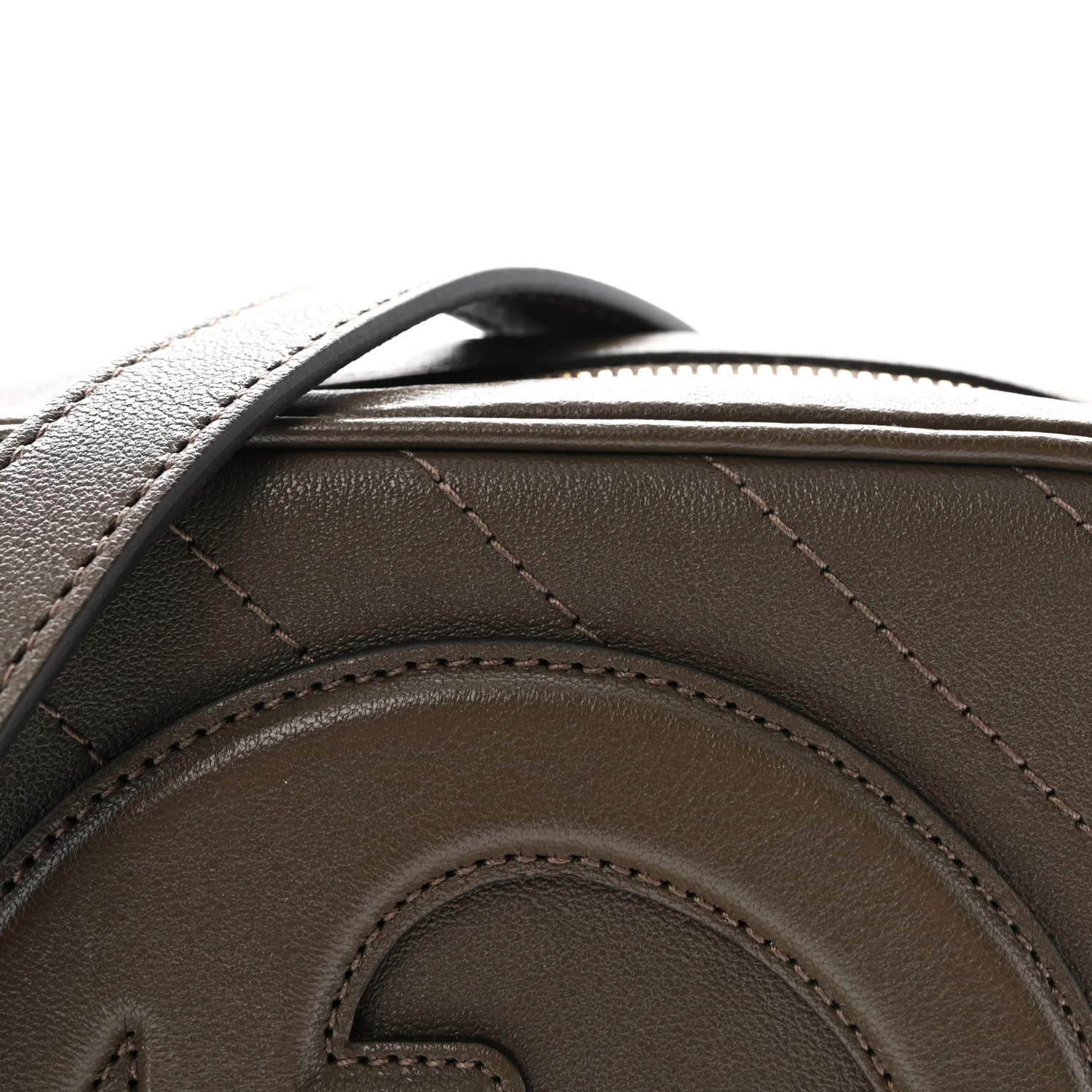 Sakai Be Green Calfskin Diagonal Stitched Small Blondie Shoulder Bag Craclet Brown - Top Club
