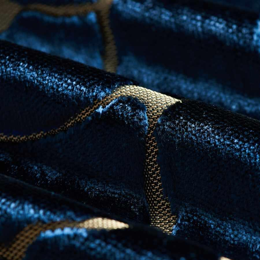 Kussen sleek croco krokodillenprint indigo 50 x 70 cm
