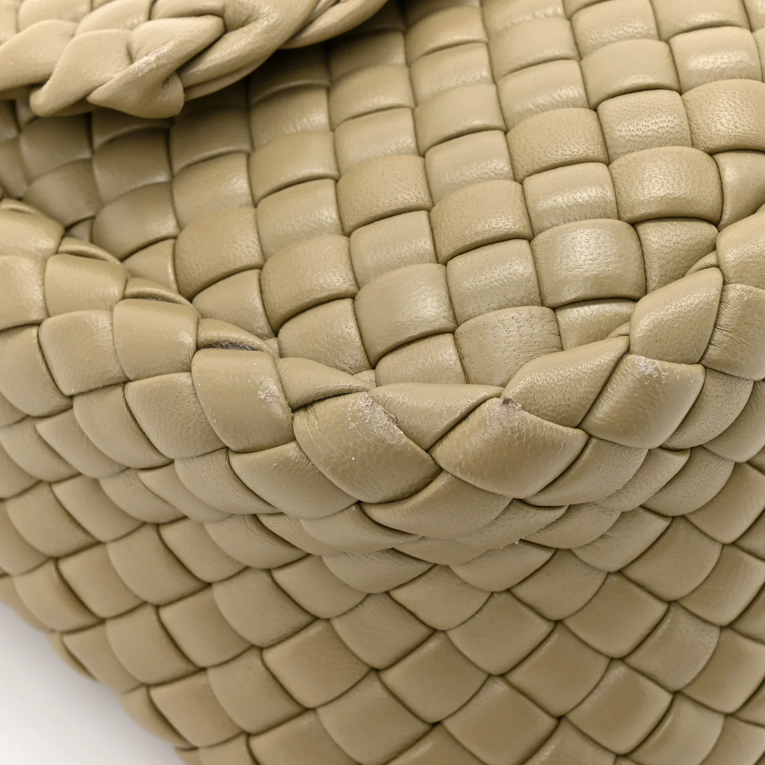 Nappa Intrecciato Small Cobble Shoulder Bag Camel - Top Club
