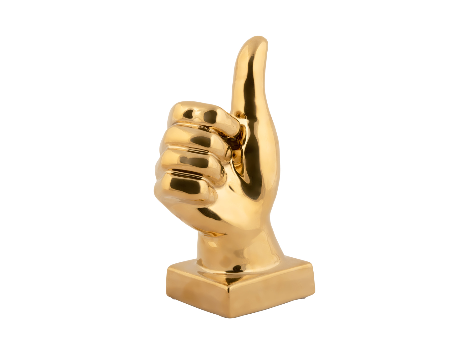 Statue Okay ceramic gold plated