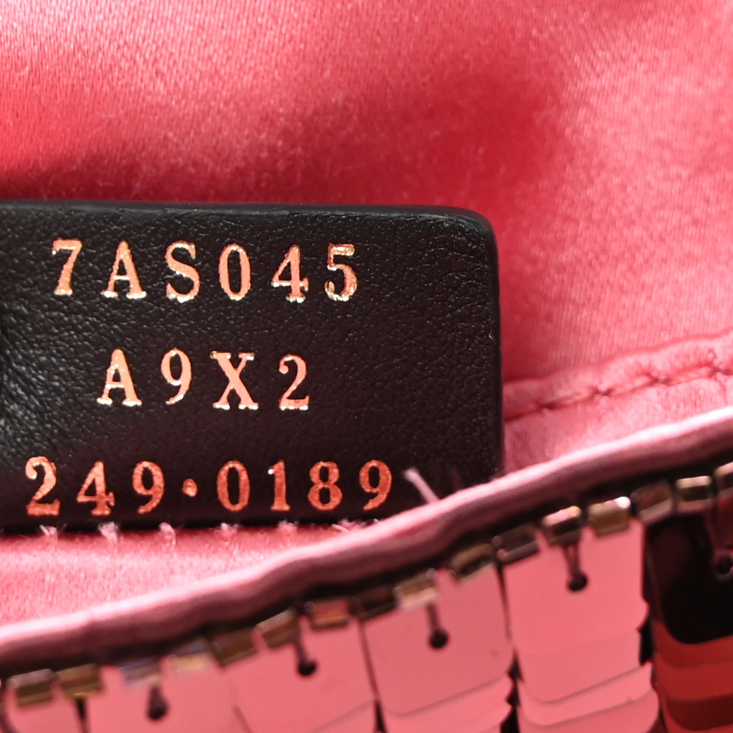 Sequin Paillettes Shiny Nappa Sex and the City Nano Maxi Buckle Baguette Charm Granata - Top Club
