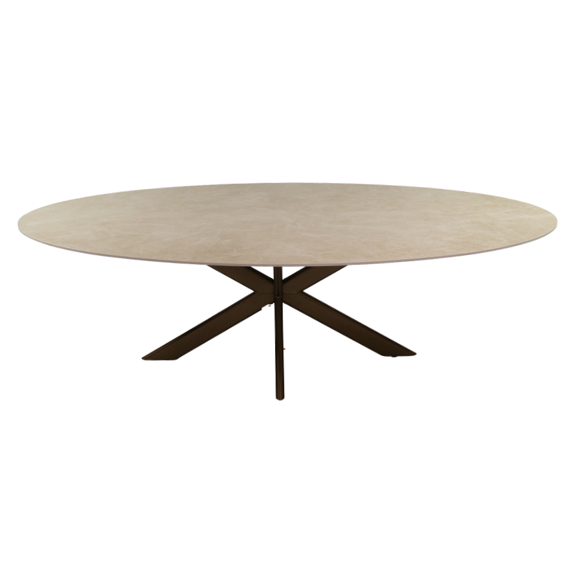Eettafel Ovaal Fume 260x120 cm