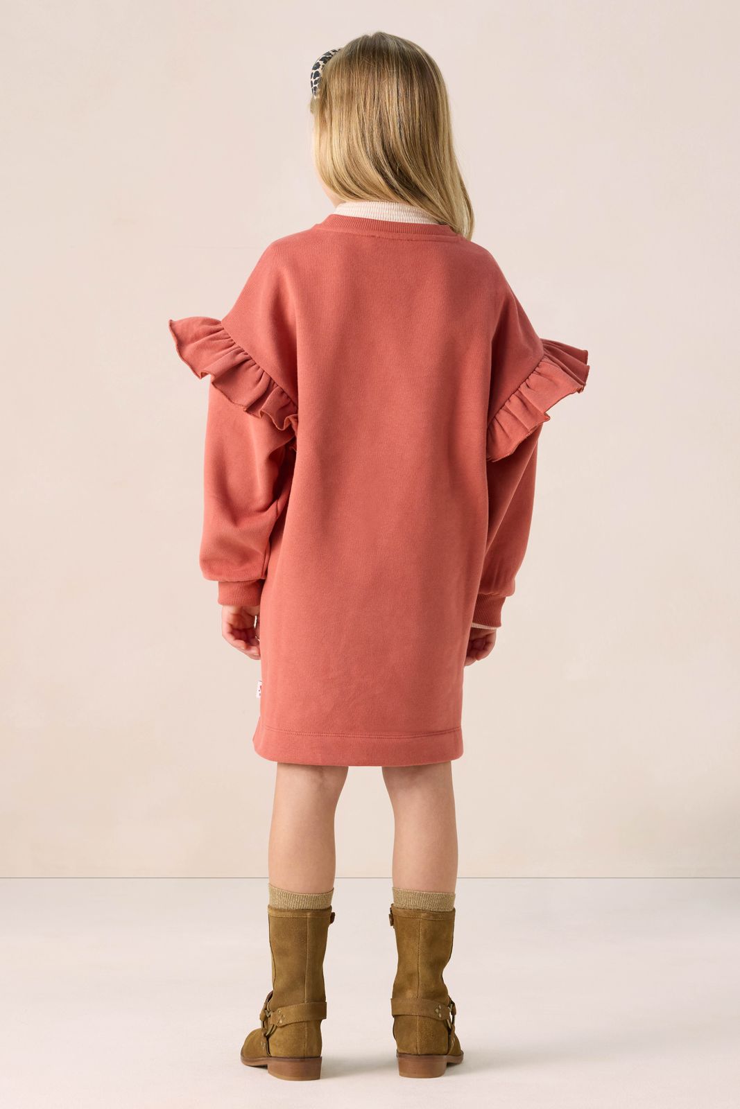 Rode sweatjurk met ruffles
