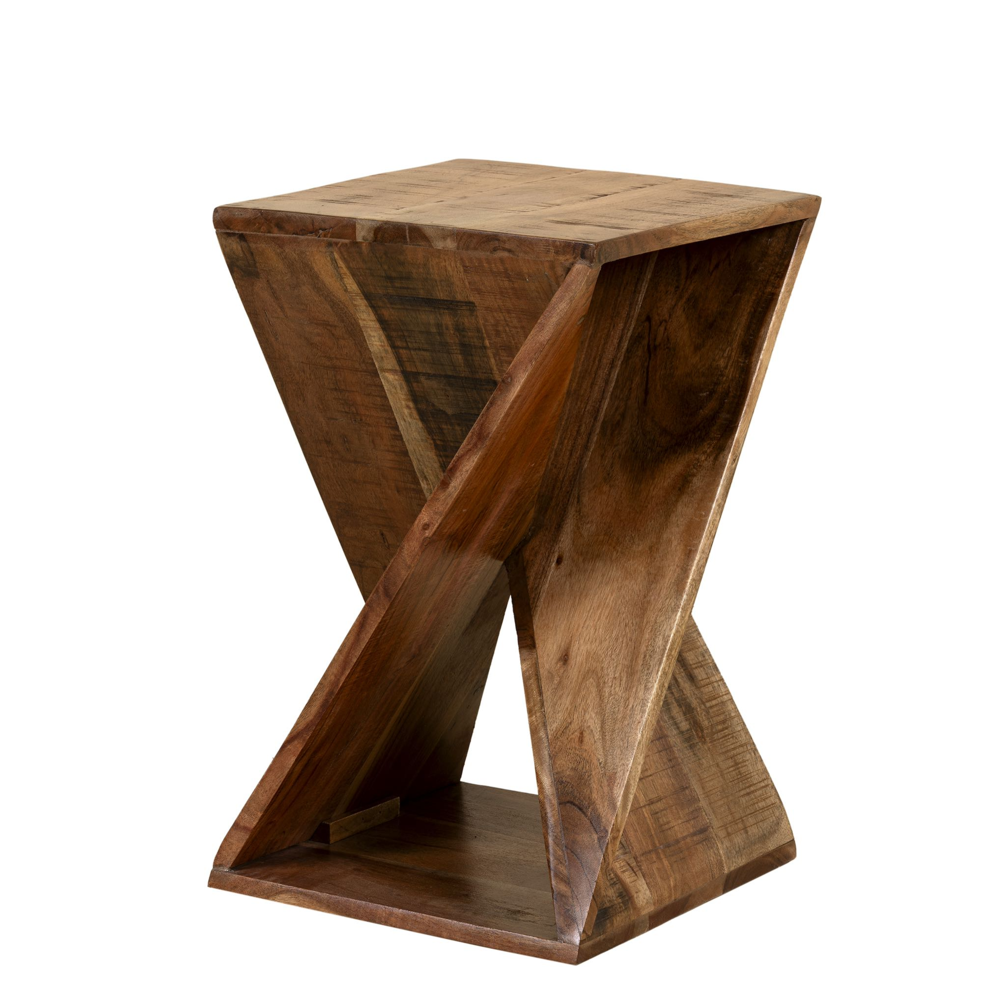 Cinamon - Gedraaide mangohouten salontafel 56cm