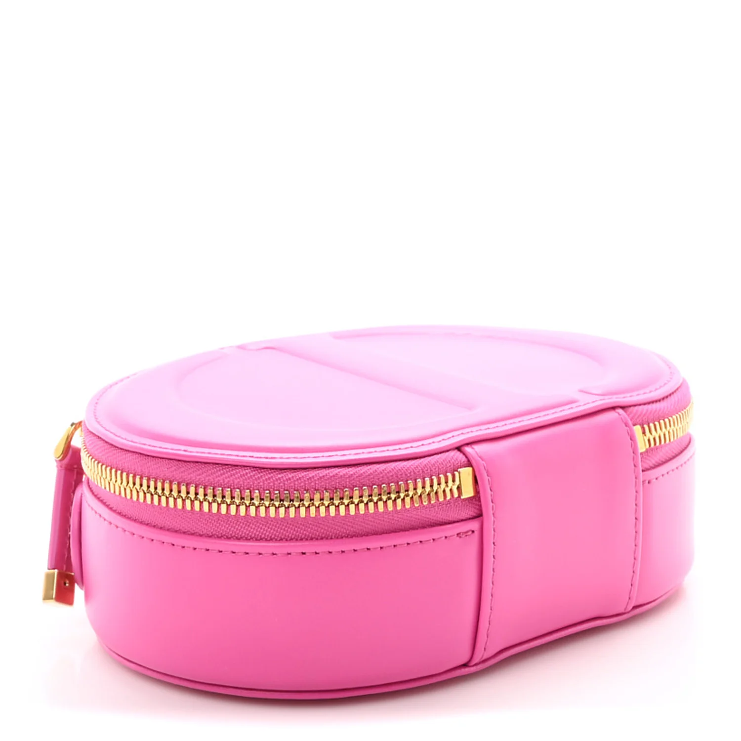 Calfskin CD Signature Oval Crossbody Camera Bag Rani Pink - Top Club