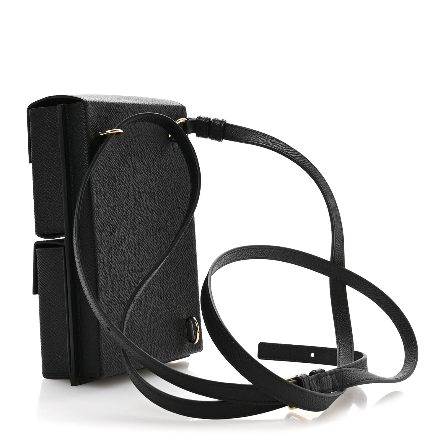 Epsom Kelly Multi Pocket Pochette To Go Black - Top Club