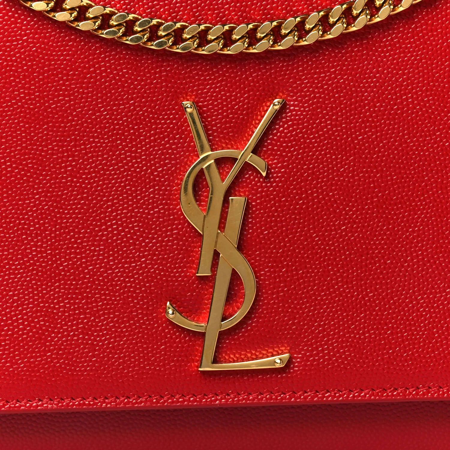 Grain De Poudre Medium Monogram Kate Satchel Red - Top Club