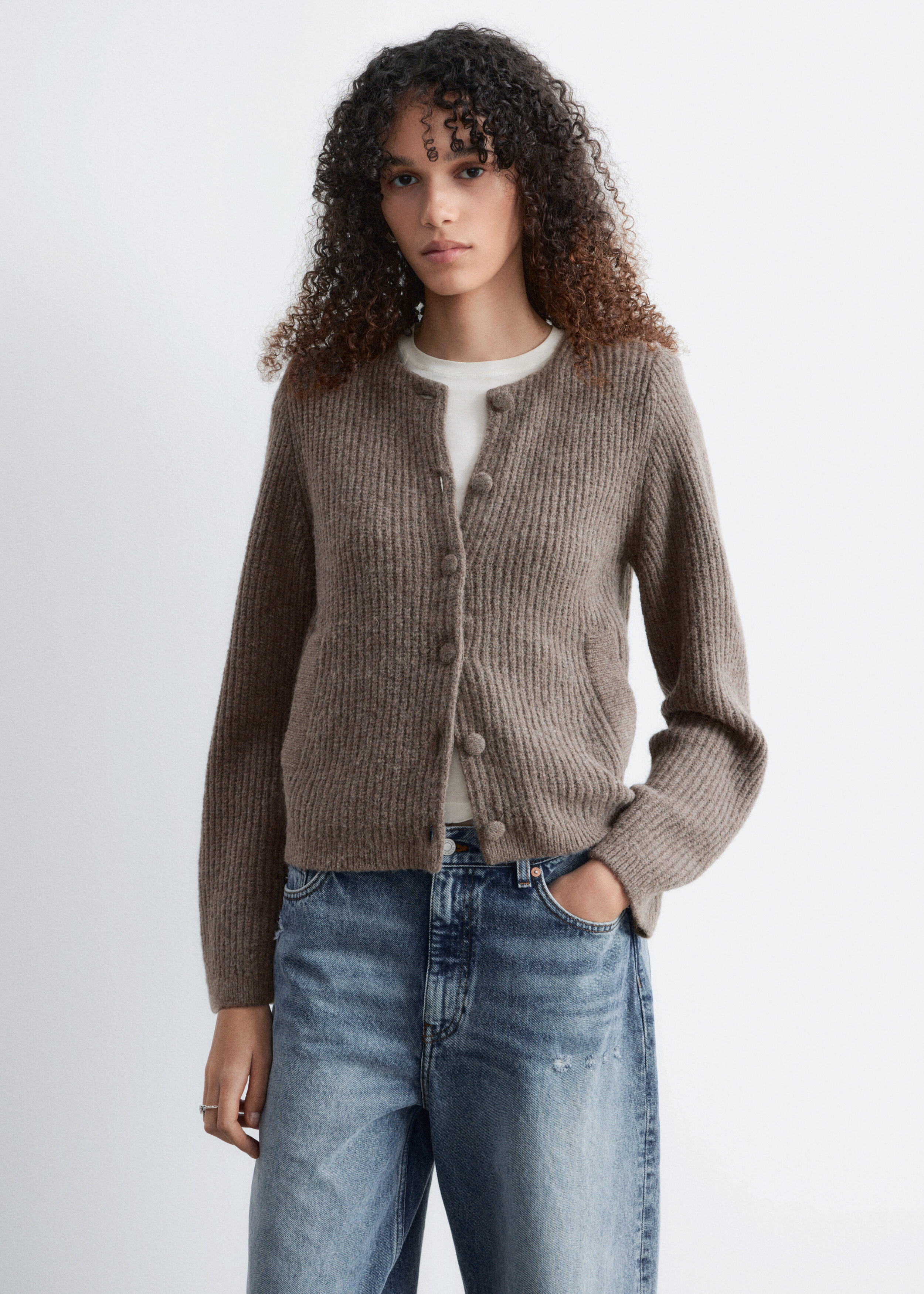 & Other Stories RIB-KNIT CARDIGAN