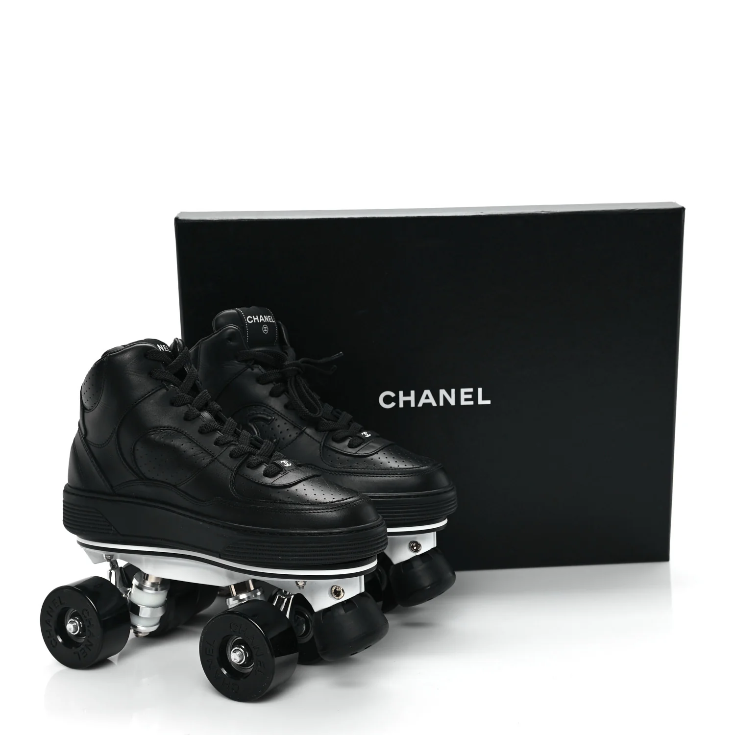 Calfskin Womens Roller Skates 38 Black - Top Club